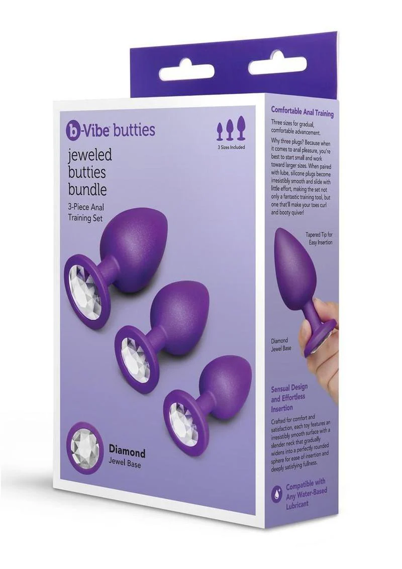 b-Vibe Jeweled Butties Anal Training Set - Image 4