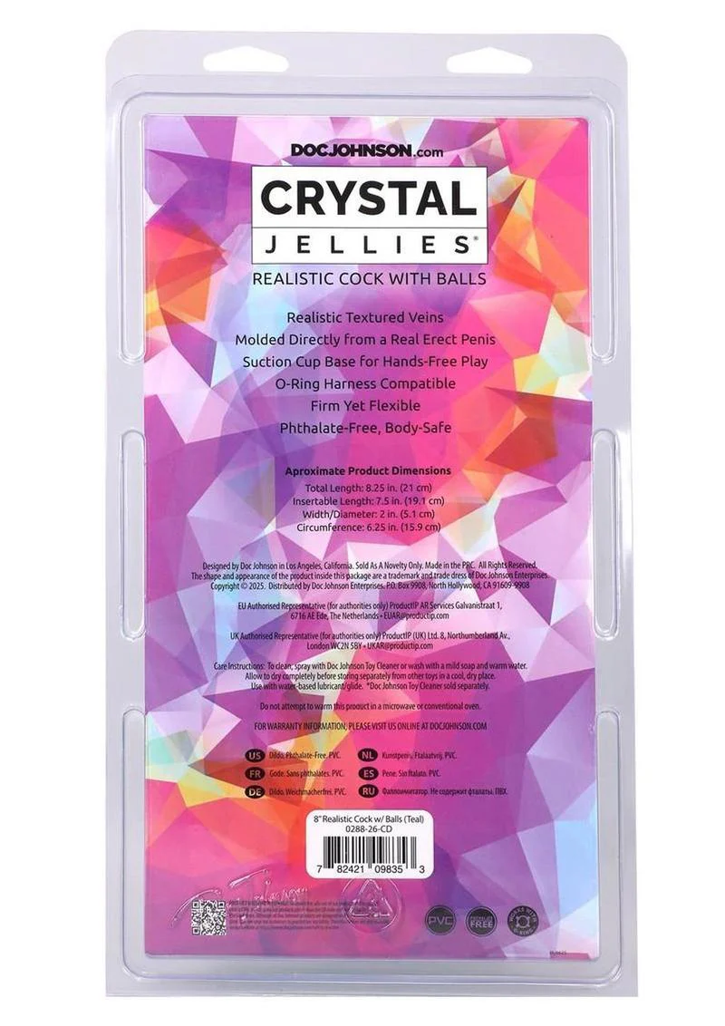 Crystal Jellies Realistic Cock with Balls - Image 4