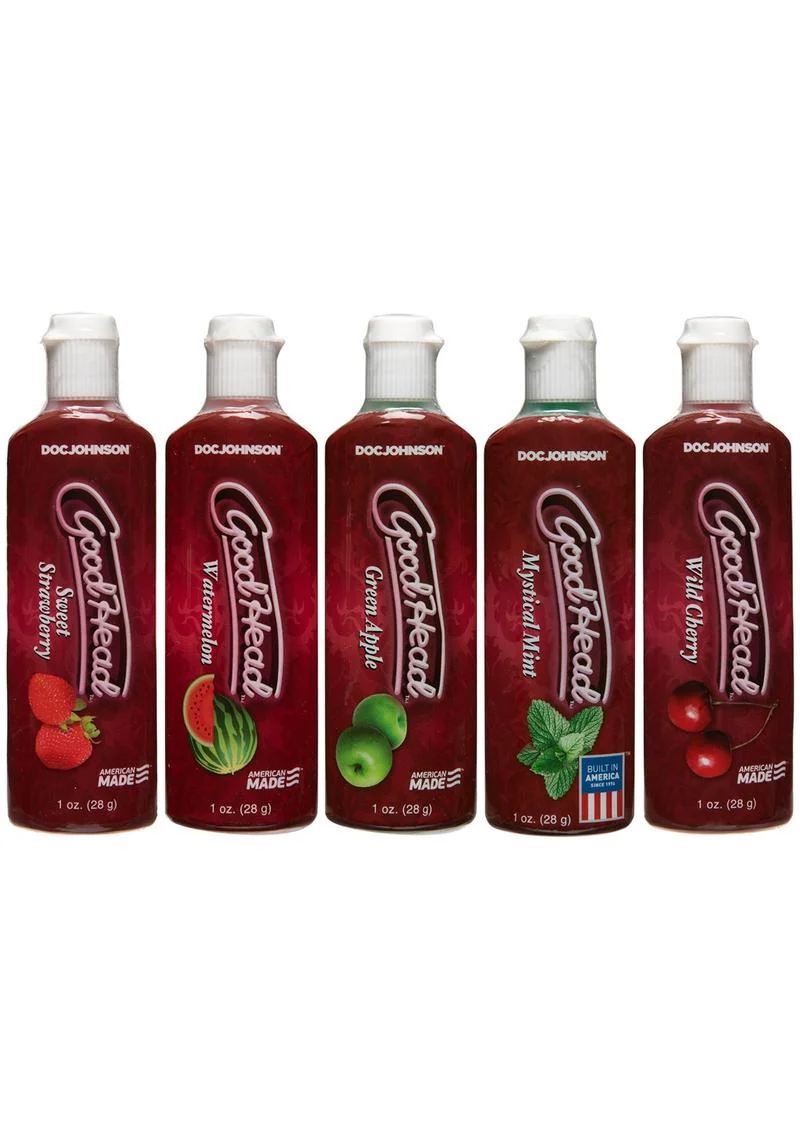 GoodHead Oral Delight Gel 5-Pack 1oz Flavored Gel Enhances Oral Play