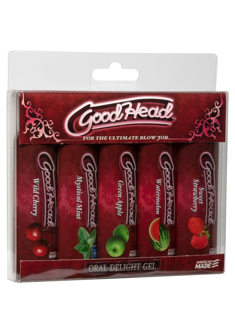 GoodHead Oral Delight Gel 5-Pack 1oz Flavored Gel Enhances Oral Play - Image 2