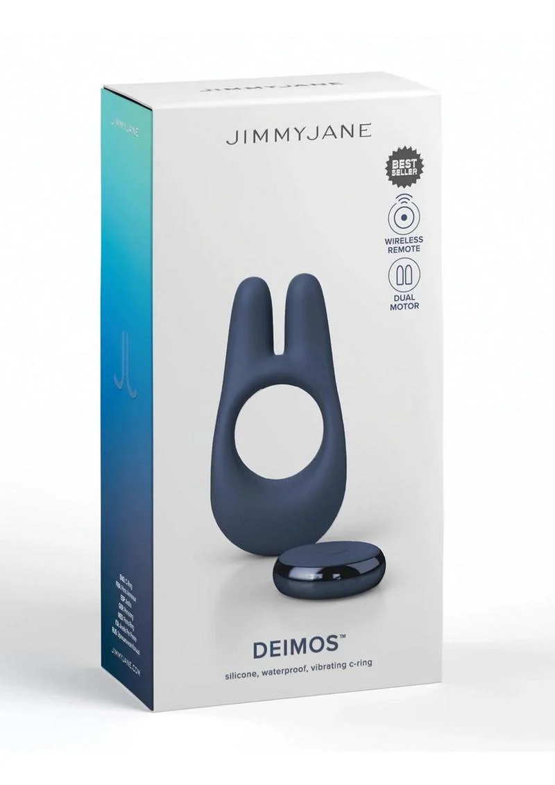 JimmyJane Deimos Rechargeable Silicone Vibrating C-Ring Dual Motor - Image 4