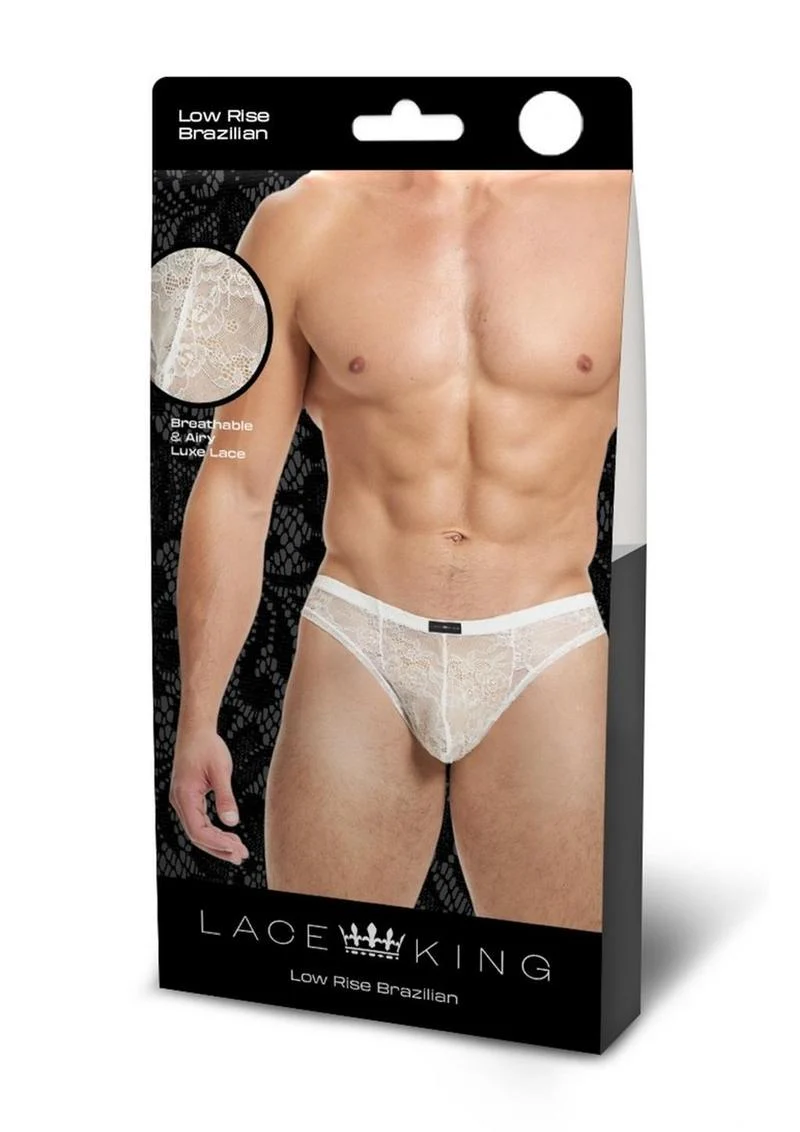 Lace King Low Rise Brazilian Lace Thong - Image 7