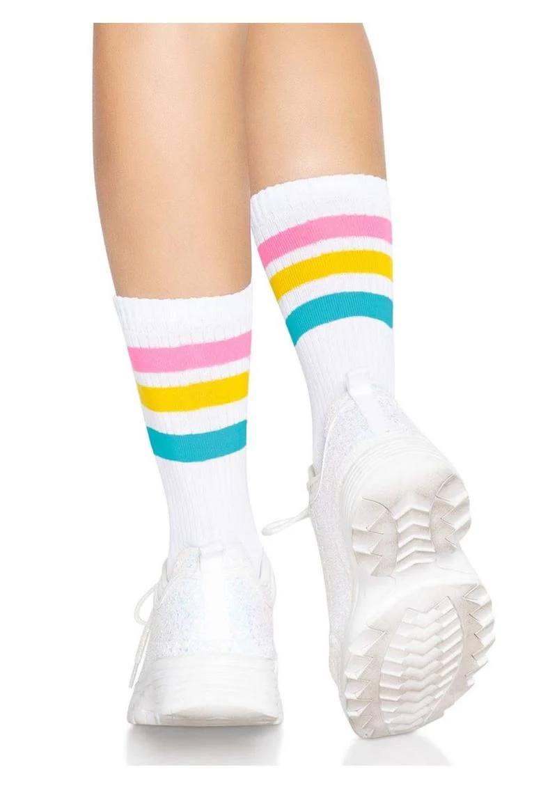Leg Avenue Pansexual Pride Crew Socks - Image 4