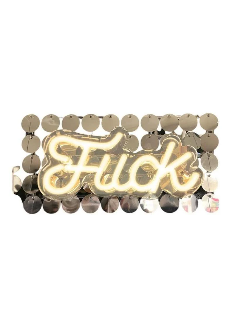Light Up Fuck Sign Funny Neon LED Wall Décor for Bold Sexy Vibes