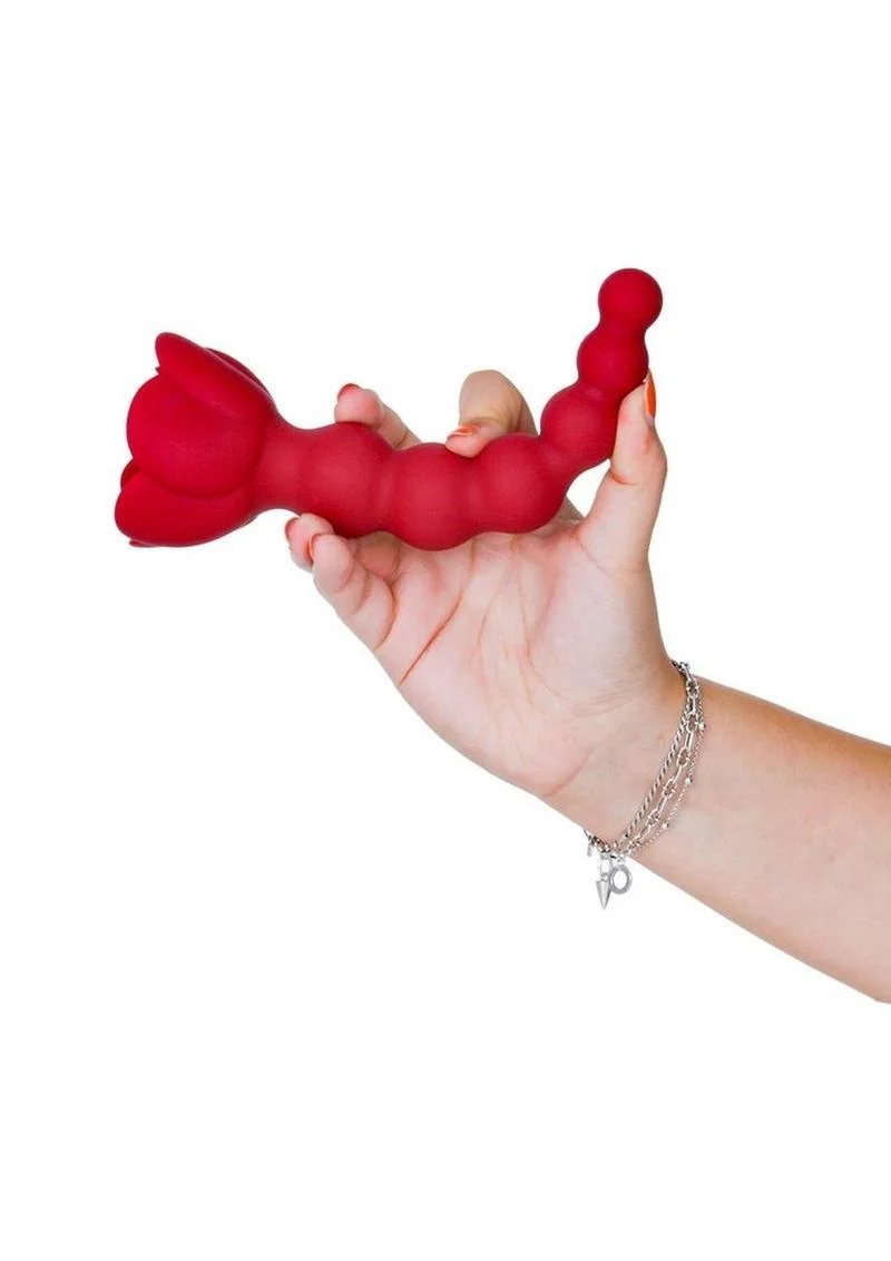 Lux Active Champion Rose Silicone Beaded Anal Probe - Image 3