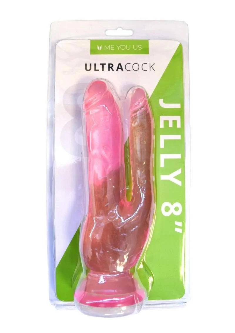 Me You Us UltraCock Jelly Double Penetrator 8 Inch Pink - Image 3