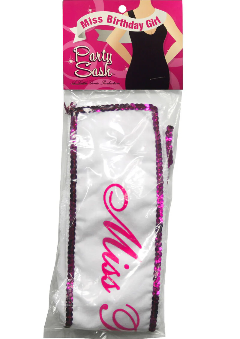 Miss Birthday Girl Party Sash Sequin Design for Celebrations - Image 2