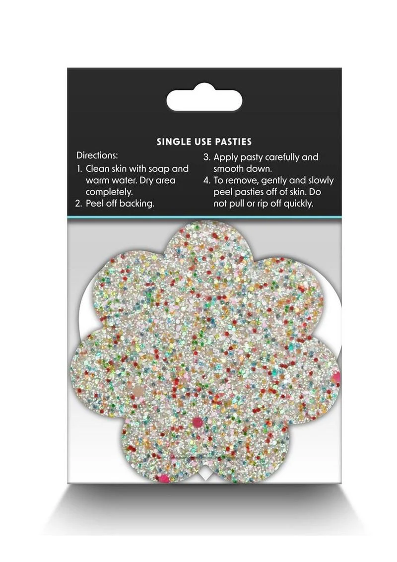 Pretty Pasties Glow in the Dark Heart And Flower Multicolor 2 Pairs - Image 3