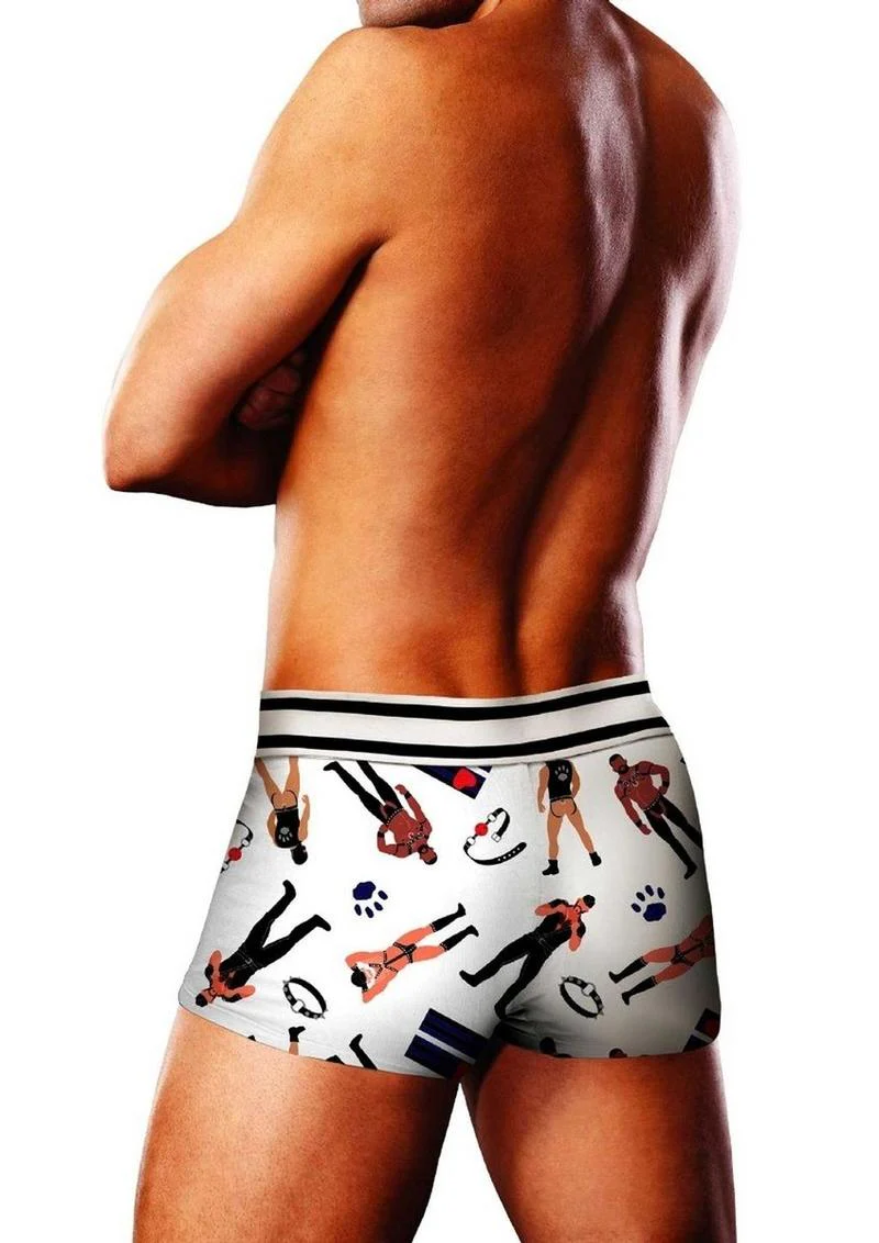 Prowler Leather Pride Men’s Trunk Underwear White Black - Image 2
