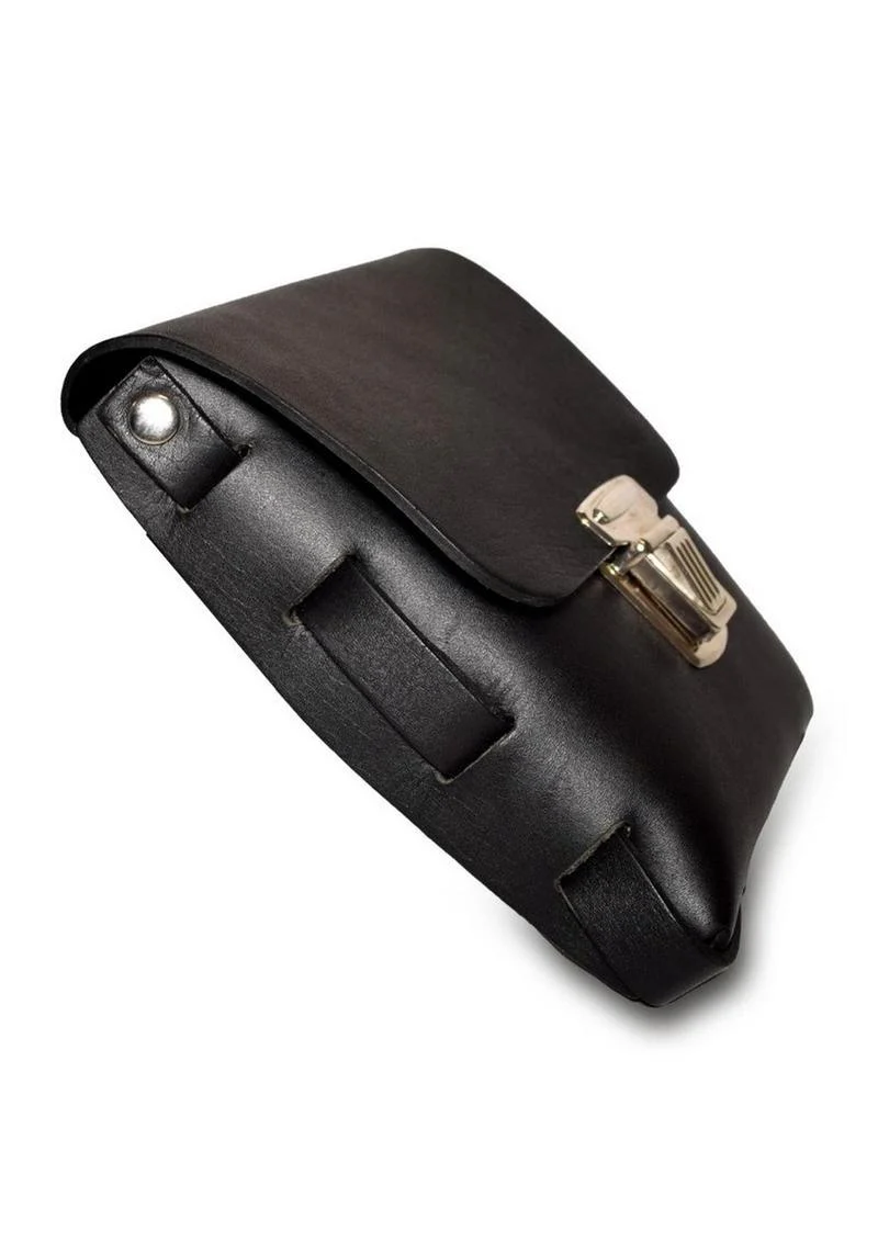 Prowler Red Leather Buckle Pouch Black Leather Storage Bag - Image 3