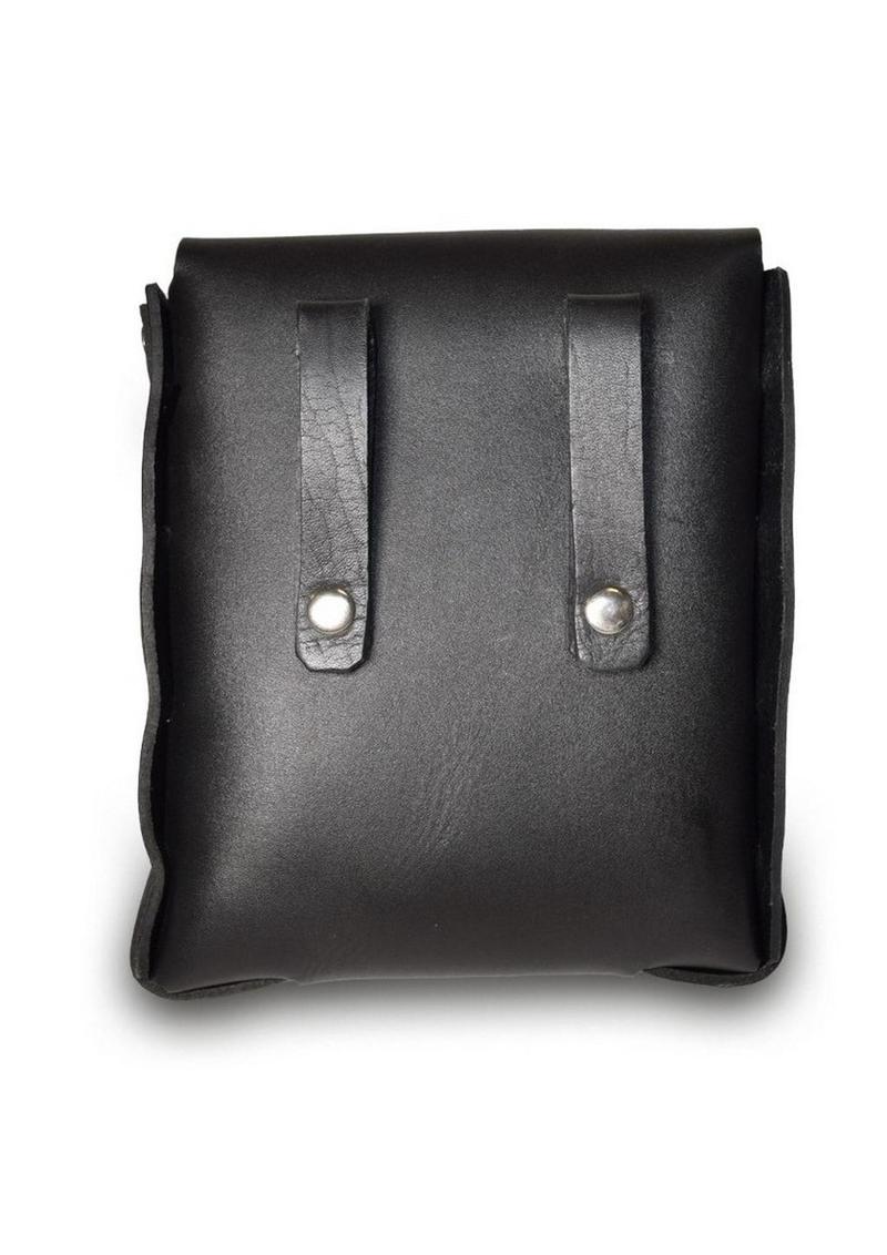 Prowler Red Leather Buckle Pouch Black Leather Storage Bag - Image 4