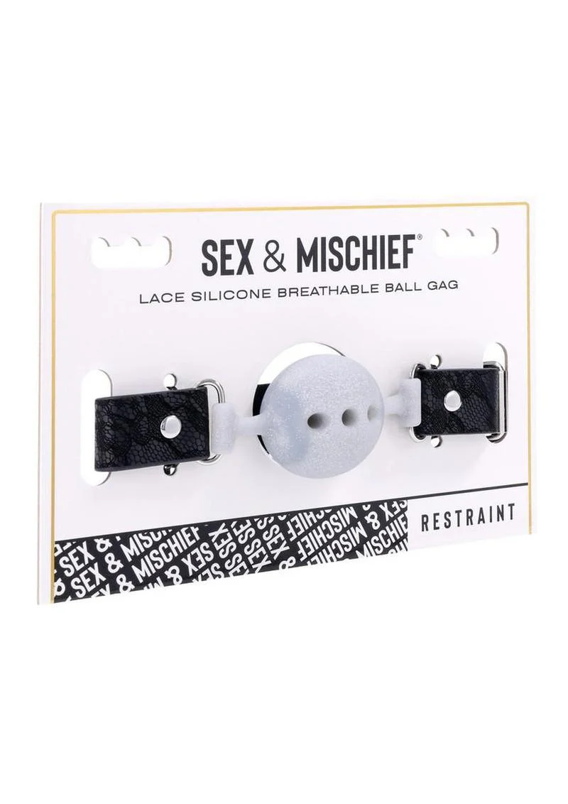 Sex and Mischief Lace Breathable Ball Gag - Image 4