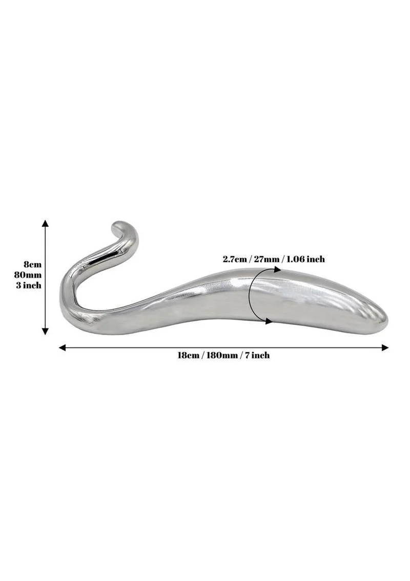 Stainless Steel Curved Pleasure Wand - Image 4