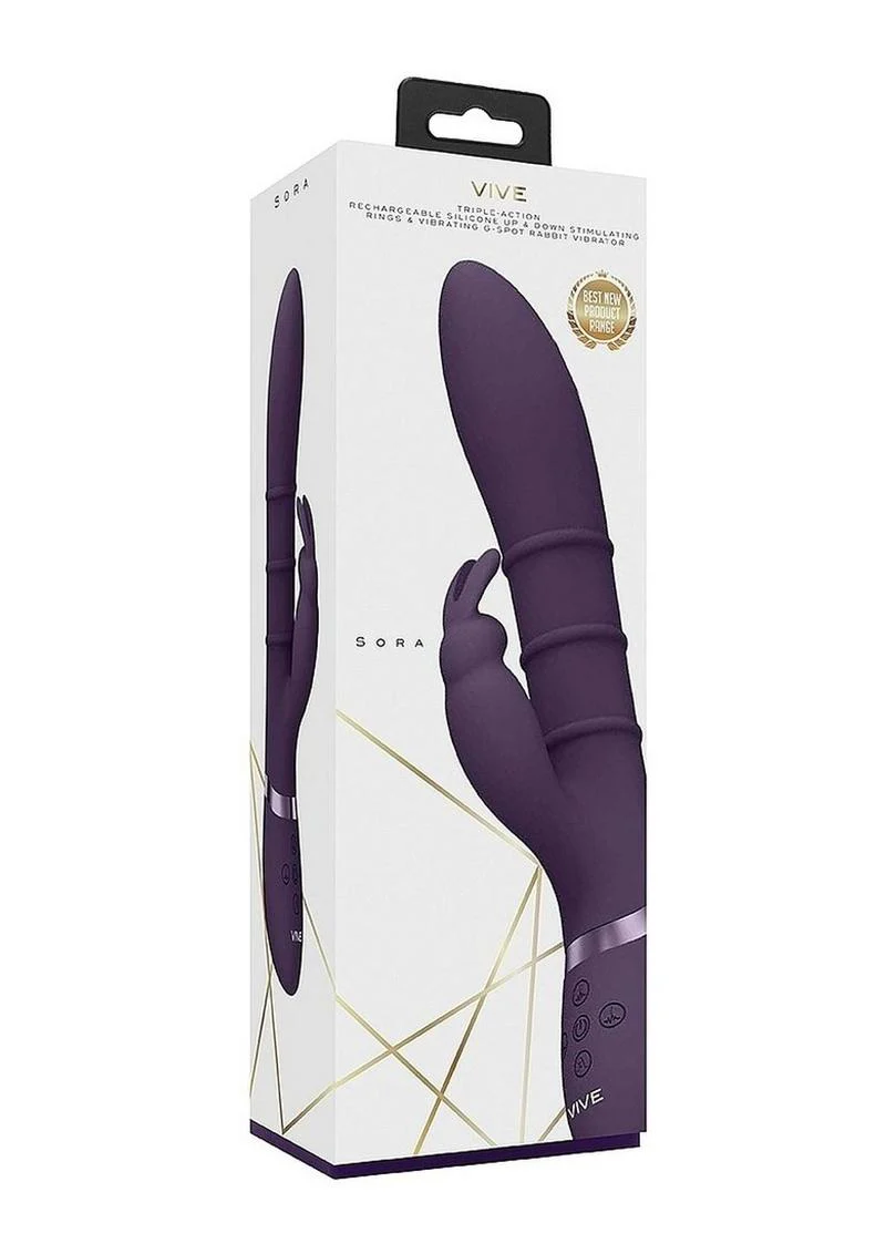 Vive Sora Rechargeable Triple Motor Up-and-Down Triple-Ring Rabbit - Image 7