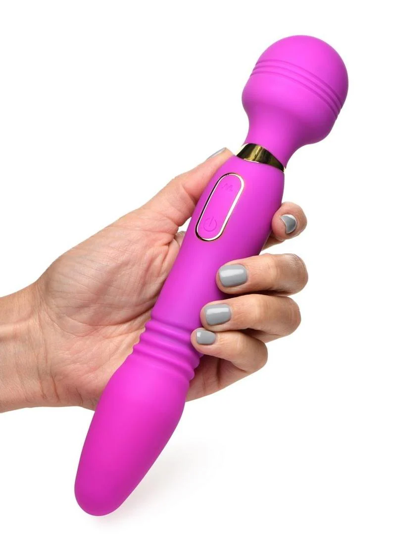 Wand Essentials Ultra Thrust-Her Deluxe Silicone Vibrating Wand - Image 3