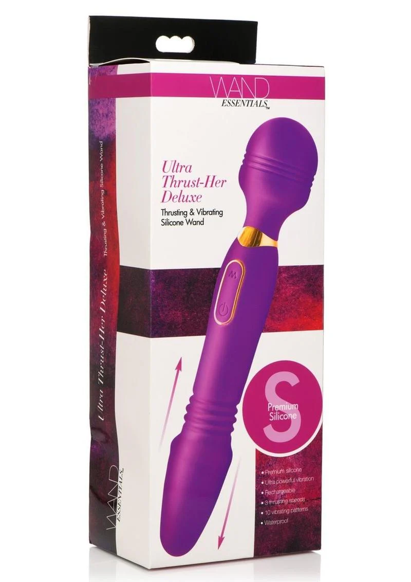Wand Essentials Ultra Thrust-Her Deluxe Silicone Vibrating Wand - Image 4